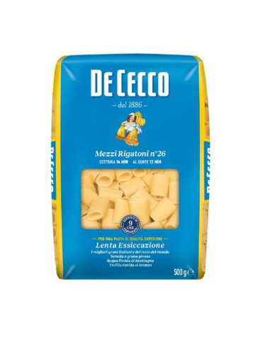 De Cecco Gr 500 N 26 Mezzi Rigatoni | Home Essential