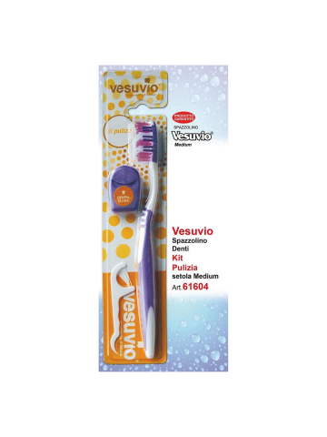 Vesuvio Spazzolino Kit Pulizia 61604(spazzolino+filo Interdentale+archetto) | Home Essential