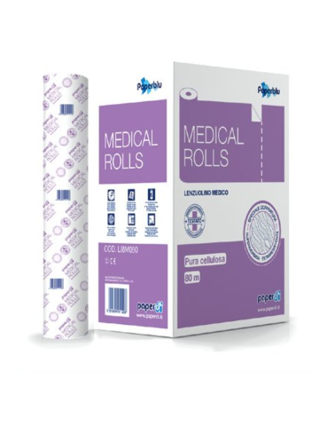 Rotolo 1pz Lenzuolino Medico Nuova lavorazione microincollata 2 veli In Pura Cellulosa | Home Essential