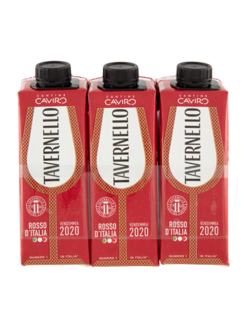 Vino Tavernello 0,25l Rosso D'italia 3pz | Home Essential