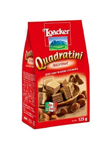 Loacker Quadratini Napolitaner Bite Size Wafer Cookies Chocolate 125g | Home Essential