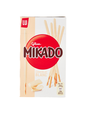 Mikado, biscotto ricoperto di cioccolato bianco - 70g | Home Essential