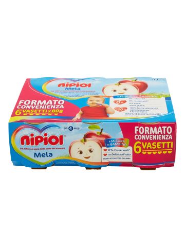 Omogeneizzato Nipiol 6x80gr Mela | Home Essential