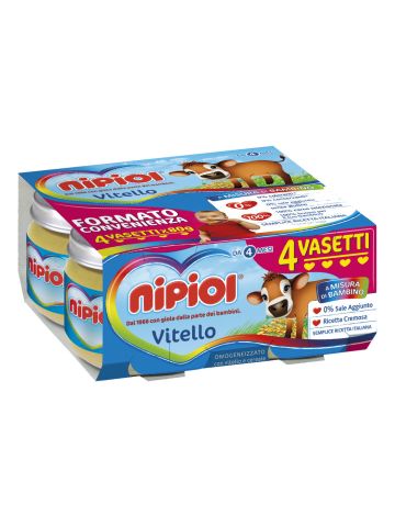Omogeneizzato Nipiol 4x80gr Vitello | Home Essential