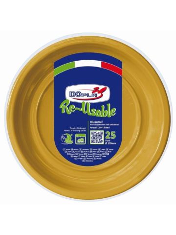 Dopla Piatto Piani 25pz Oro | Home Essential