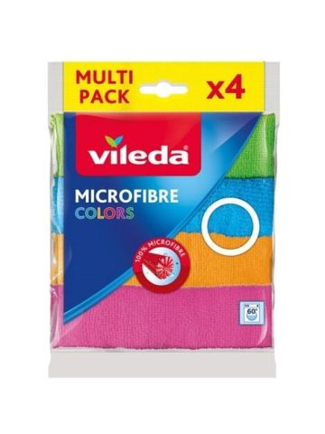 Panno Microfibra Vileda 4Pz Colori Assortiti | Home Essential