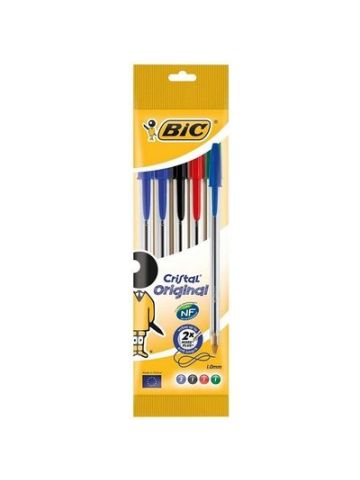 Penne Bic Cristal 5Pz Colori Assortiti | Home Essential