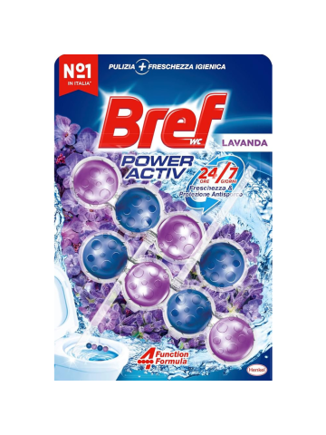 Tavoletta Wc Bref Power Active 2X50G Lavanda | Home Essential