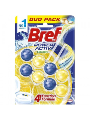 Tavoletta Wc Bref Power Active 2X50G Lemon | Home Essential