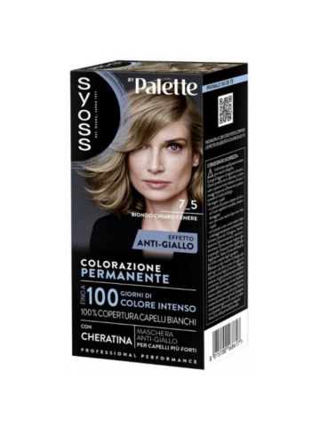 Colorazione Capelli Syoss By Palette Biondo Chiaro Cenere 7-5 | Home Essential