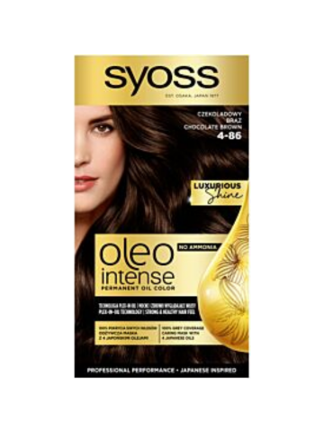 Colorazione Capelli Syoss By Palette Oleo Castano Cioccolato 4-86 | Home Essential