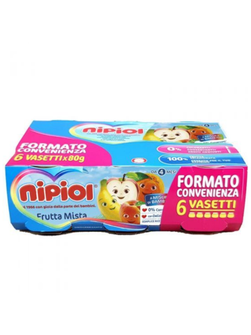 Omogeneizzato Nipiol 6x80gr Frutta Mista | Home Essential