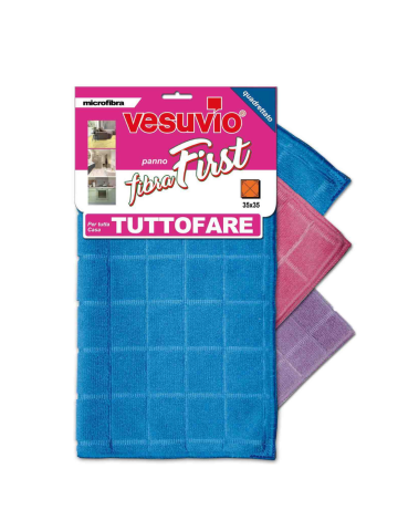 Panno Microfibra Vesuvio 35X35Cm Multiuso Quadrettato | Home Essential