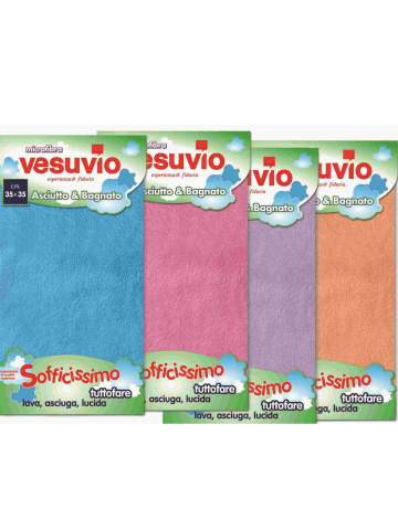 Panno Microfibra Vesuvio 35X35Cm Sofficissimo Assortito | Home Essential