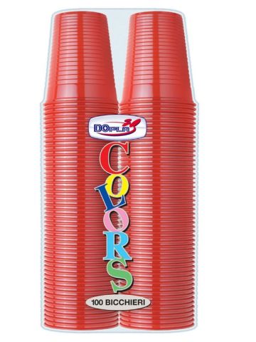 Dopla Bicchieri Rosso 100pz | Home Essential