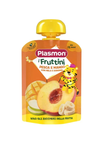 Pouch Plasmon I Fruttini 130G Pesca E Mango Con Mela E Banana | Home Essential