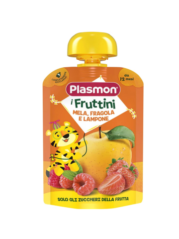Pouch Plasmon I Fruttini 130G Mela Fragola E Lampone | Home Essential
