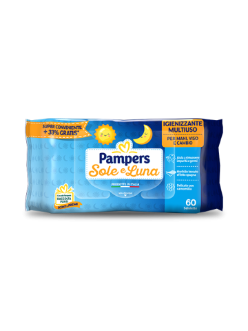 Salviettine Baby Pampers 40pz Sole E Luna | Home Essential