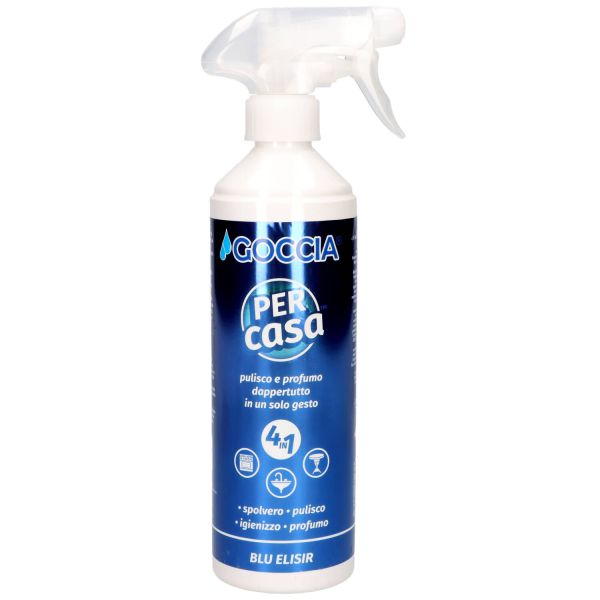 Pulitore Multiuso Spray - Per Casa - Goccia - Blu Elisir - 500ml | Home Essential