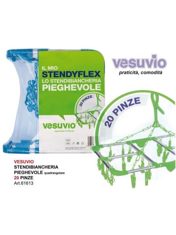 Vesuvio Stendino Pieghevole Alluminio 20 Pinze | Home Essential