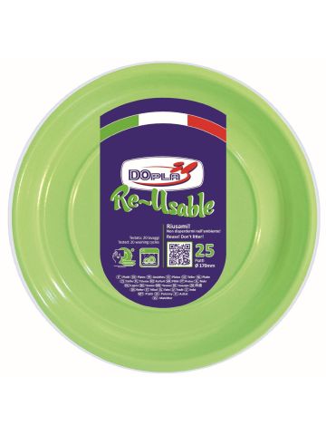Dopla Piatto Frutta 25pz Verde Acido | Home Essential