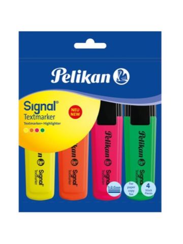 Evidenziatore Pelikan Signal 4Pz Colori Assortiti | Home Essential